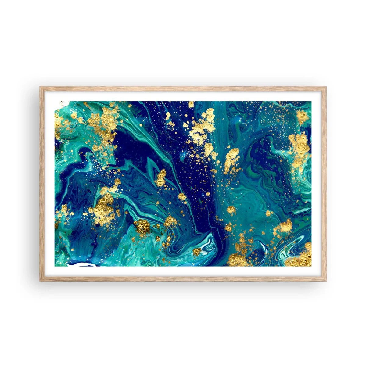 Affiche dans un chêne clair - Poster - Les pétales du soleil - 91x61 cm