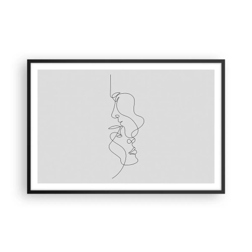 Affiche dans un cadre noir - Poster - Chaleur de désir renaissant - 91x61 cm