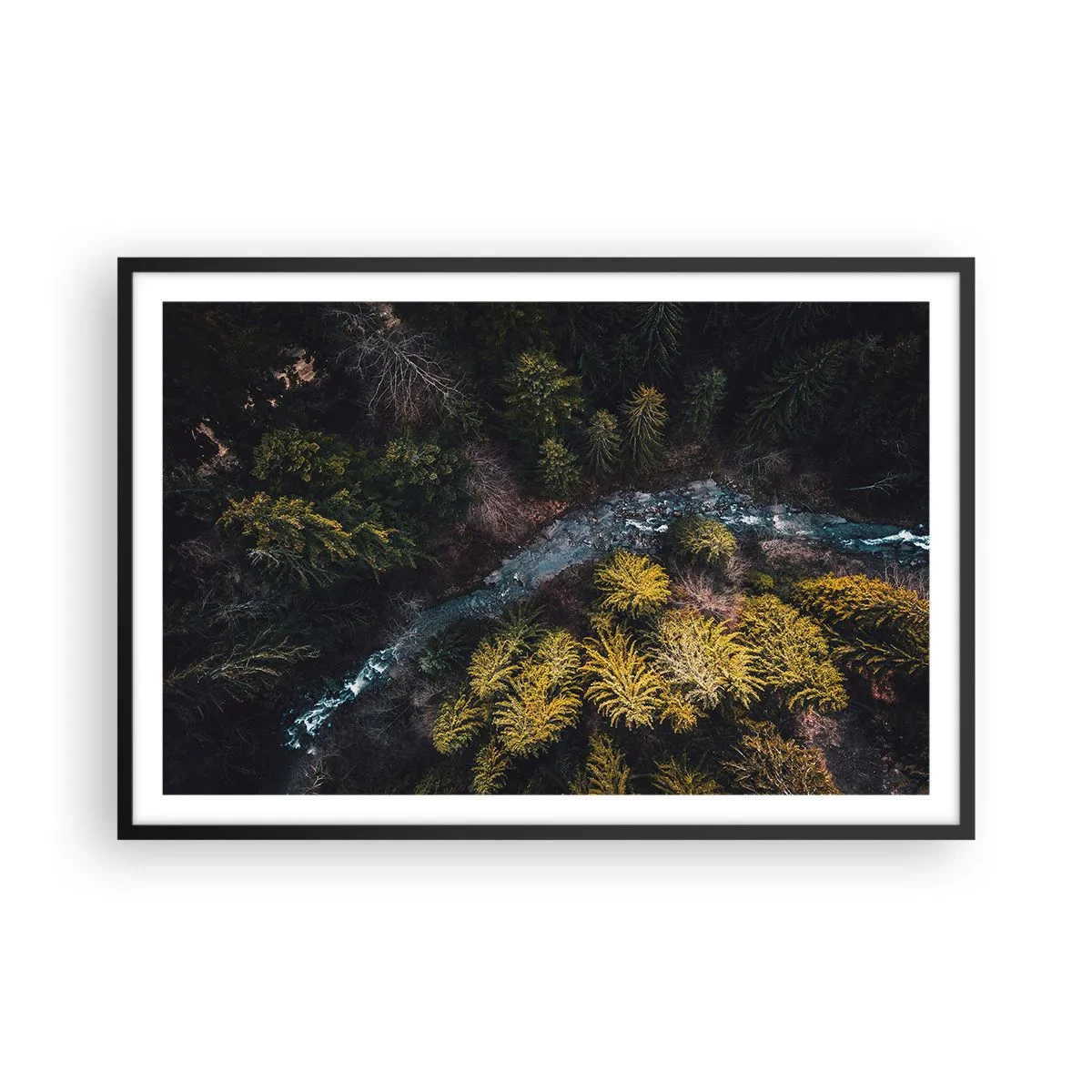 Affiche dans un cadre noir - Poster - De plus en plus vite - 91x61 cm