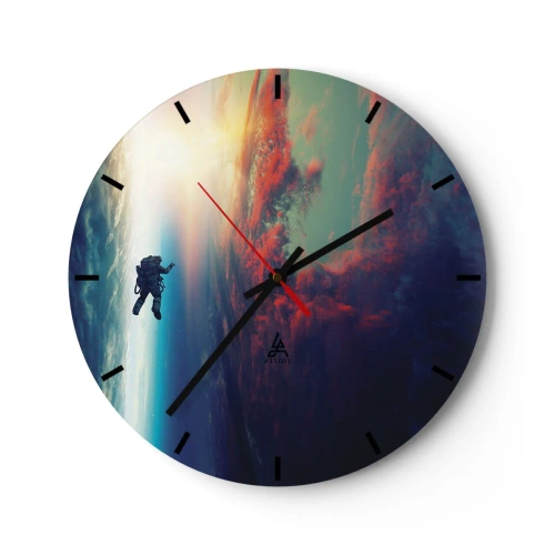 Horloge murale - Pendule murale - Affronter l'univers - 40x40 cm