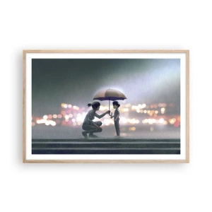 Affiche dans un chêne clair - Poster - Et maintenant, tout va bien - 91x61 cm