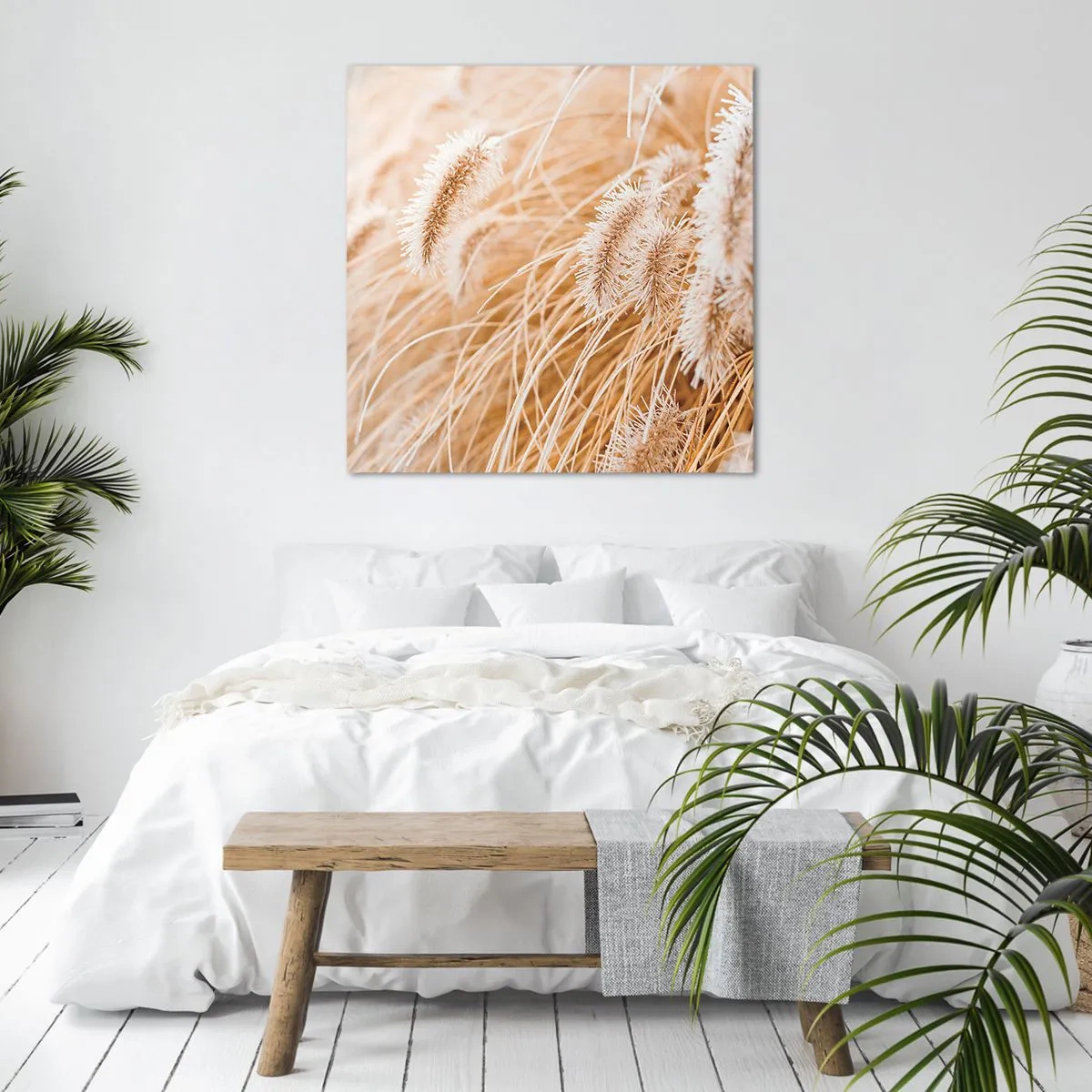 Impression sur toile - Image sur toile - Le bruissement doré de l'herbe - 40x40 cm