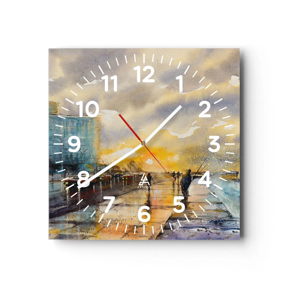 Horloge murale - Pendule murale - La vie sur le rivage - 30x30 cm
