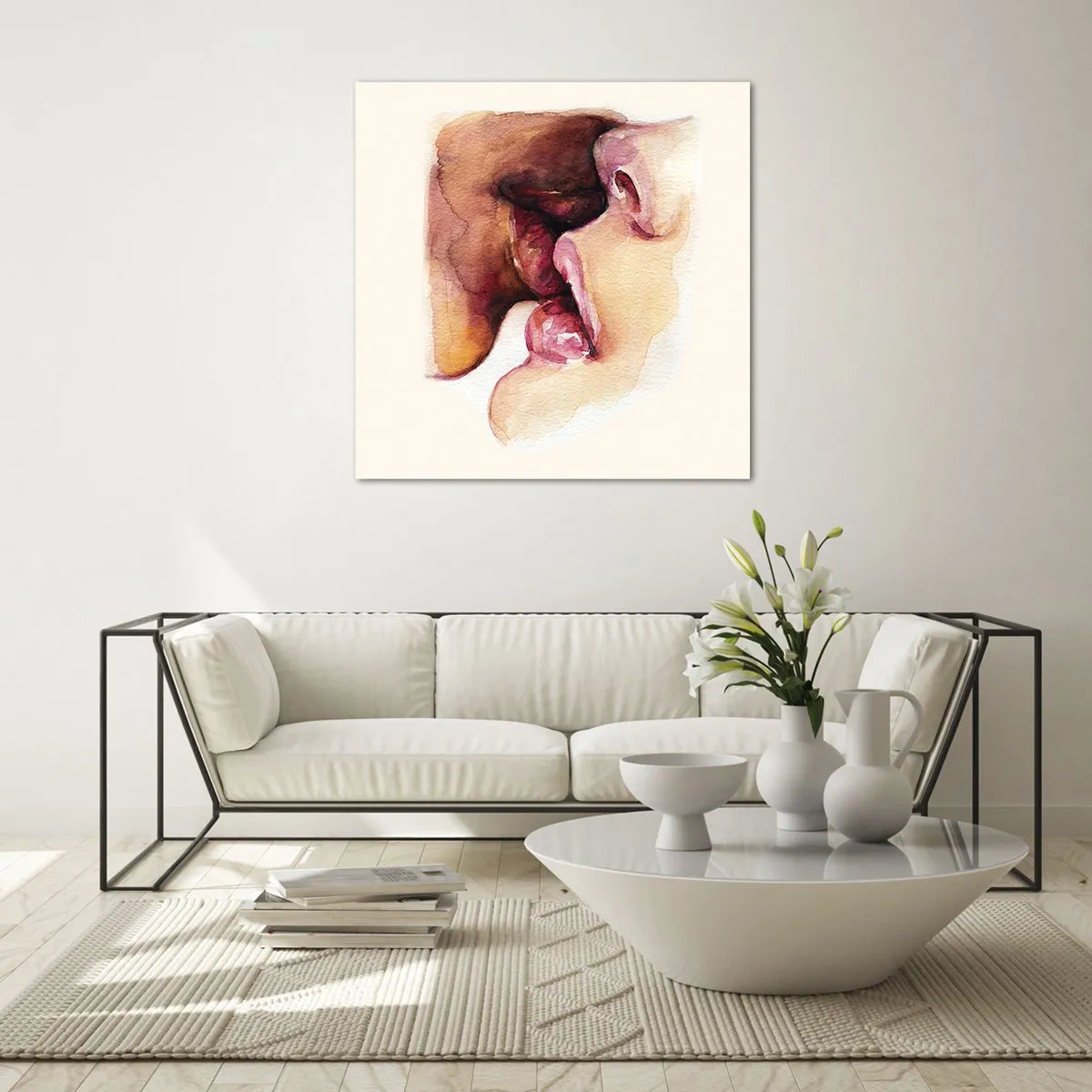 Impression sur verre - Image sur verre - Comme le jour et la nuit, la terre et le ciel - 60x60 cm