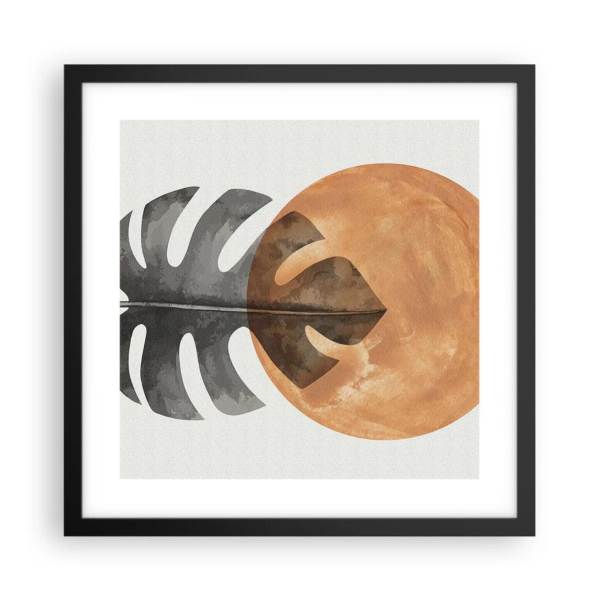 Affiche dans un cadre noir - Poster - Toujours le soleil - 40x40 cm