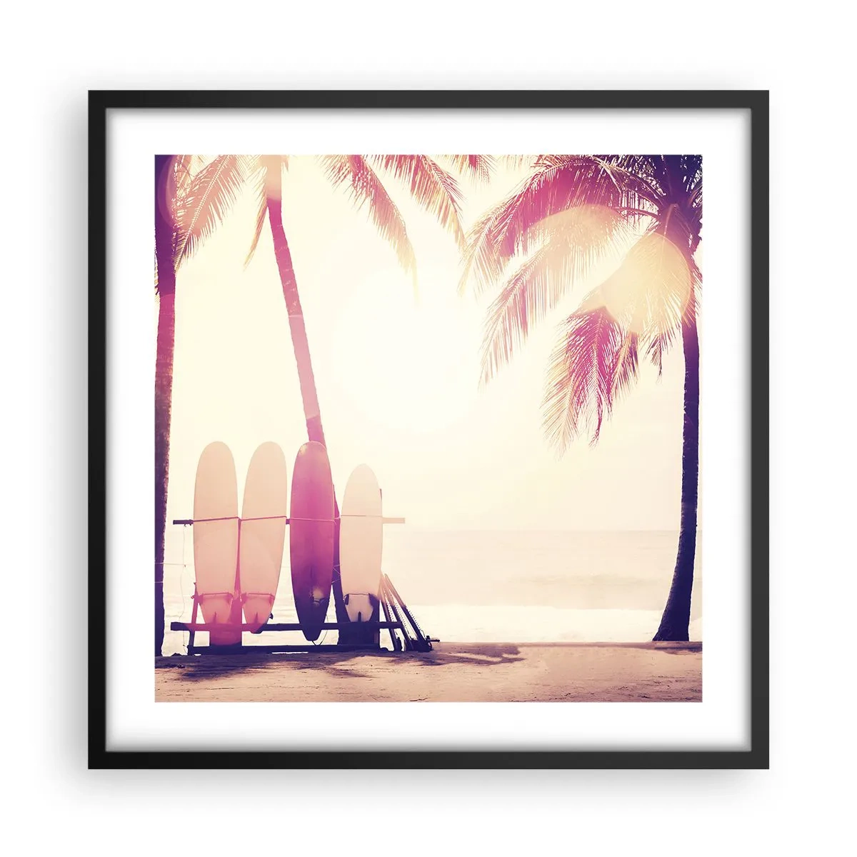 Affiche dans un cadre noir - Poster - Ca va être une journée magnifique - 50x50 cm