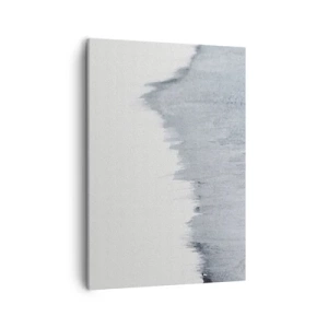 Impression sur toile - Image sur toile - Composition grise abstraite dans un style minimaliste - 50x70cm - Une esquisse mystérieuse - Décoration murale moderne pour le salon et la chambre ARTTOR