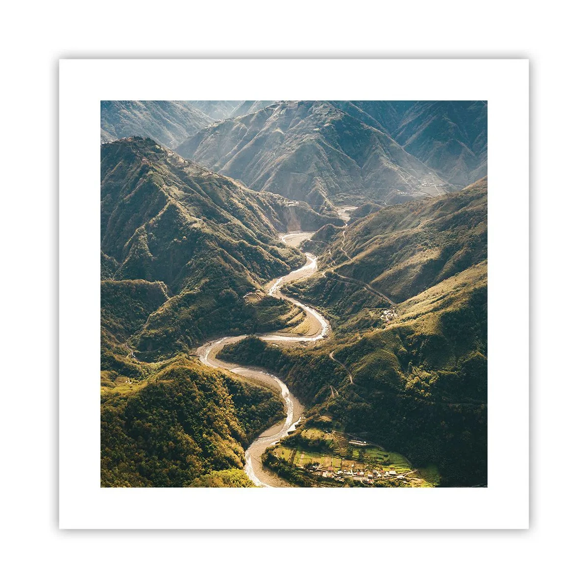 Affiche - Poster - Directement du coeur des montagnes - 40x40 cm