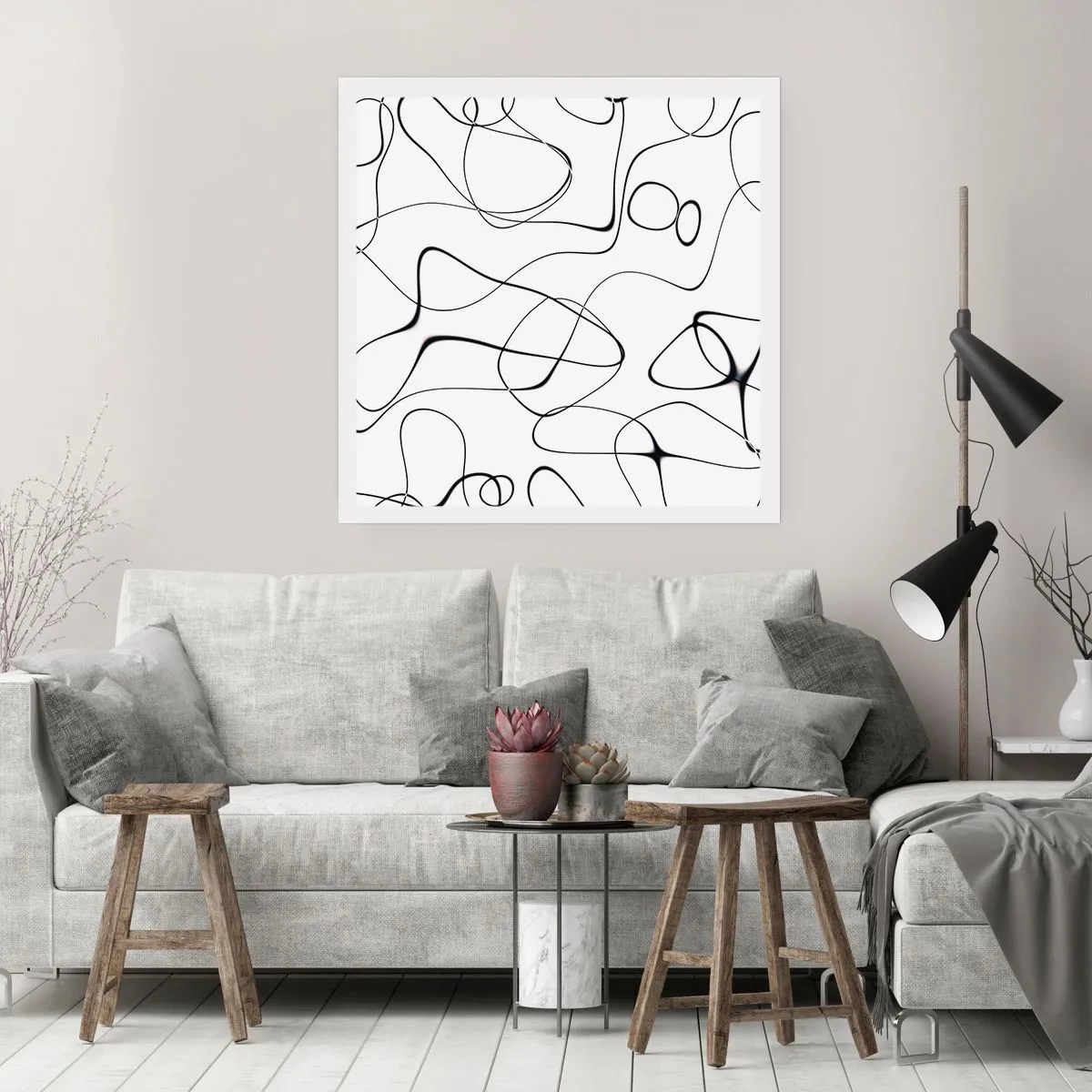 Affiche - Poster - Le chemin de la vie, les voies du hasard - 60x60 cm