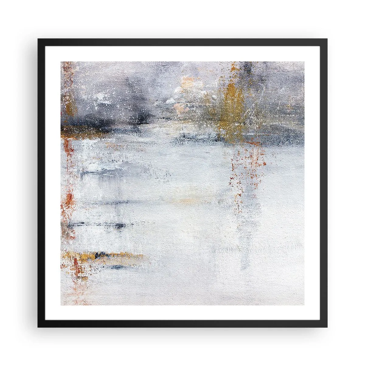 Affiche dans un cadre noir - Poster - Derrière l'air un rideau - 60x60 cm