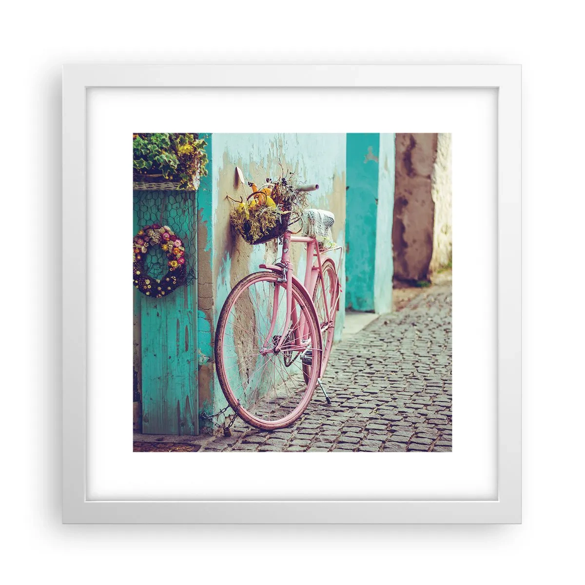 Affiche dans un cadre blanc - Poster - Je reviens tout de suite - 30x30 cm