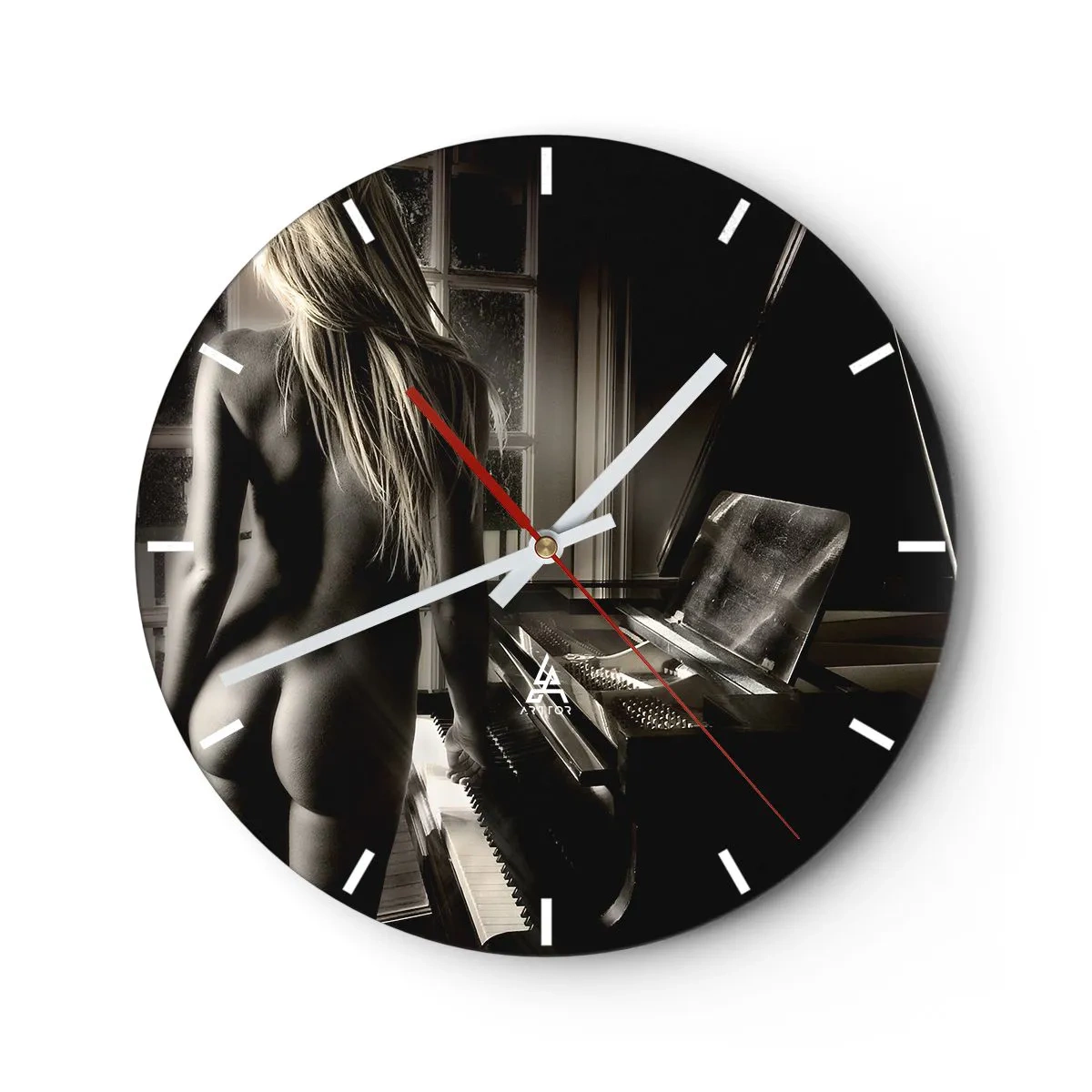 Horloge murale - Pendule murale - Harmonie parfaite du soir - 40x40 cm