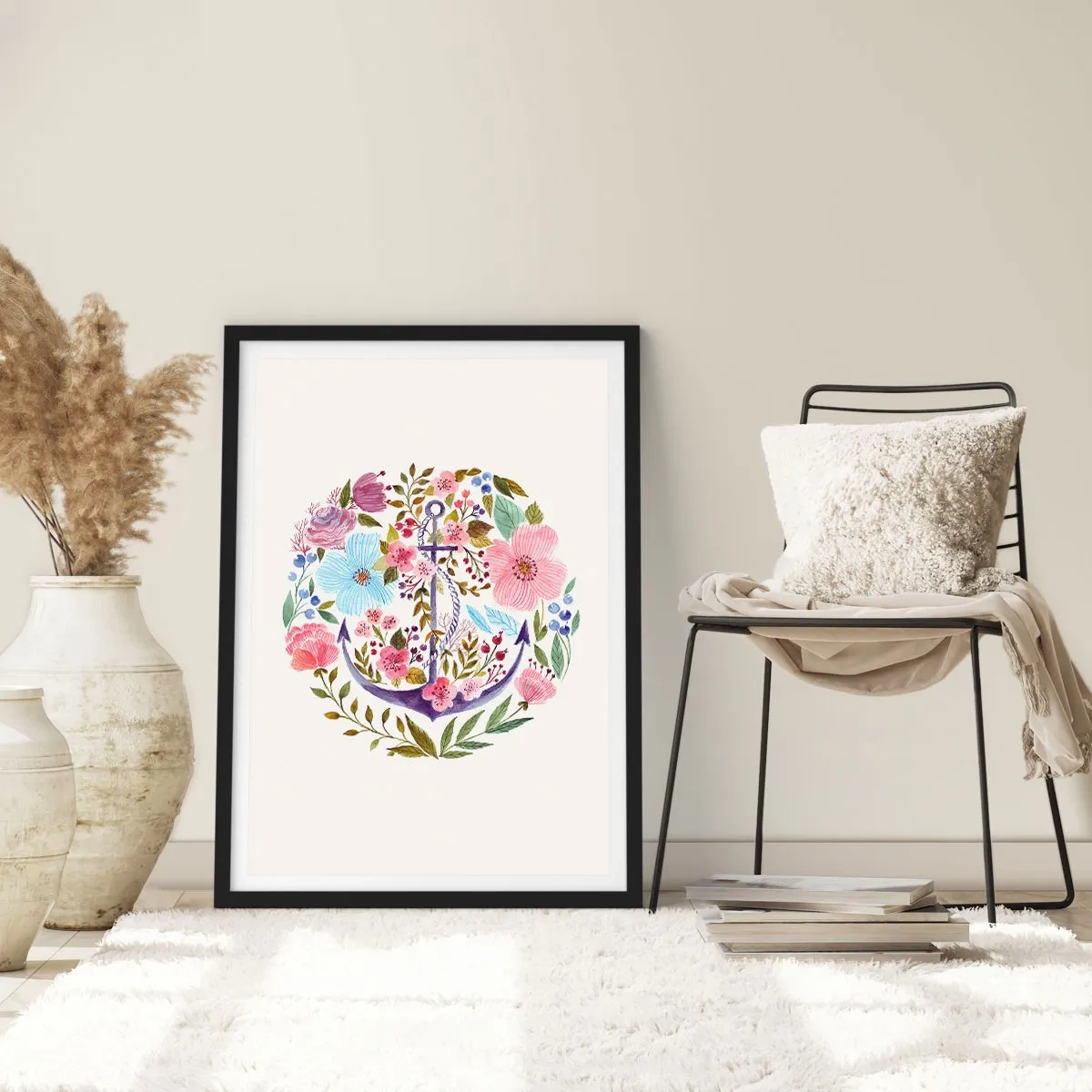 Affiche dans un cadre noir - Poster - Le beau rêve du marin - 61x91 cm