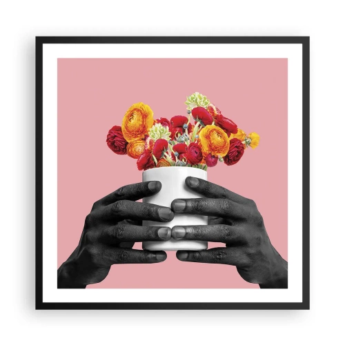 Affiche dans un cadre noir - Poster - Apothéose de la vie - 60x60 cm