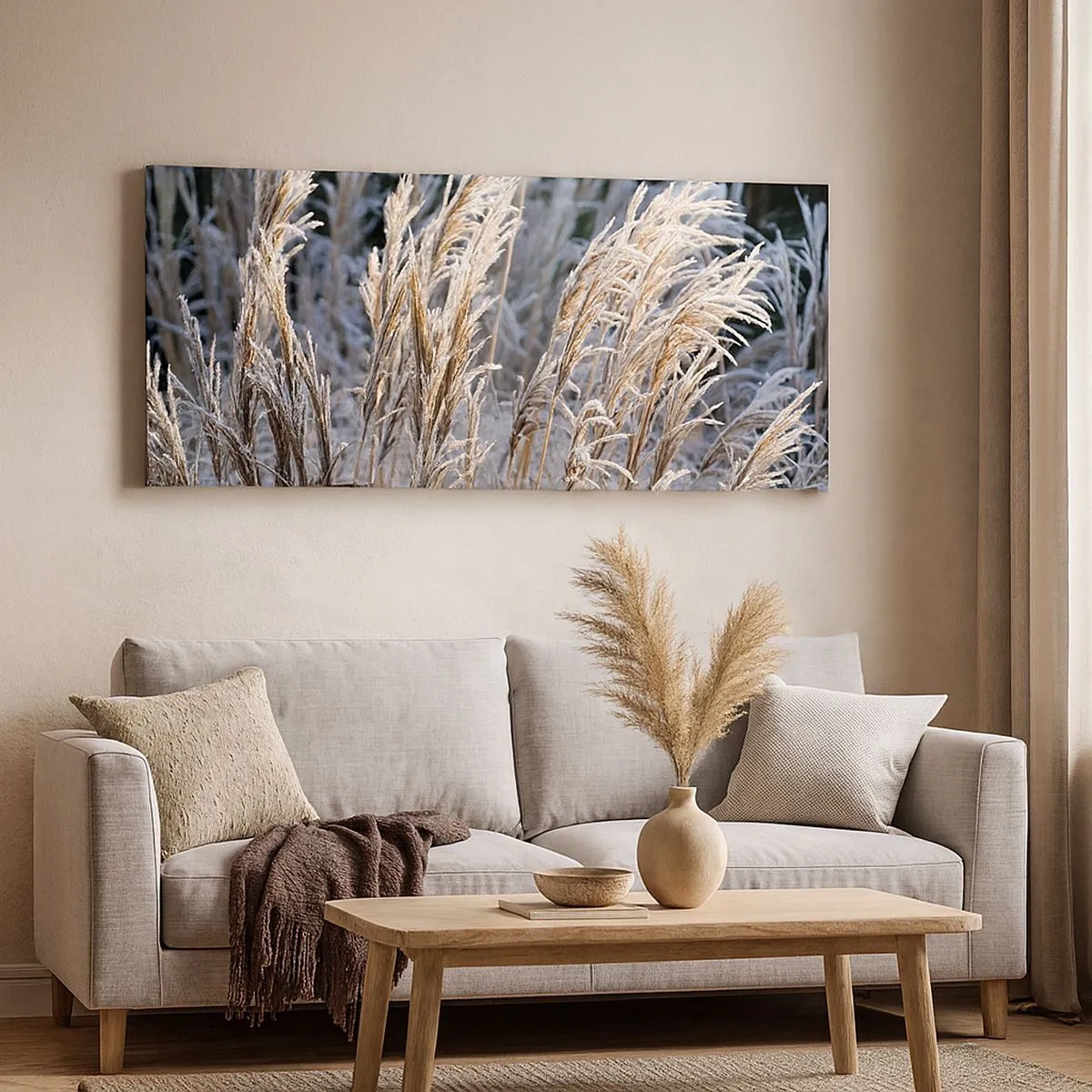 Impression sur toile - Image sur toile - Habillé de givre - 100x40 cm