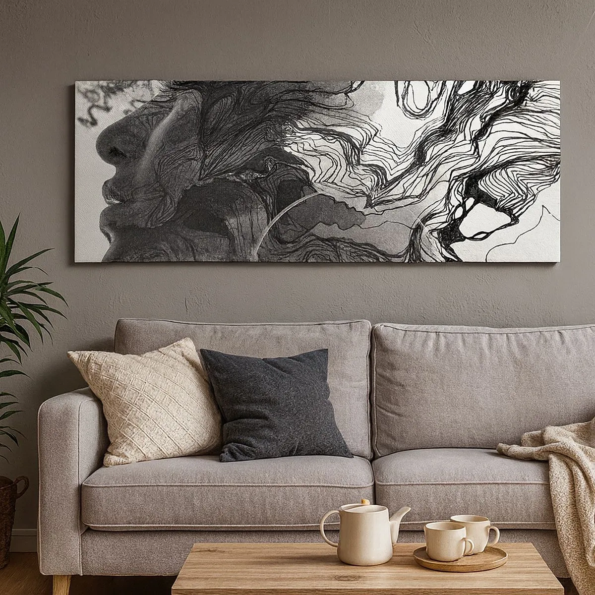 Impression sur toile - Image sur toile - Emmêlé dans les rêves - 100x40 cm