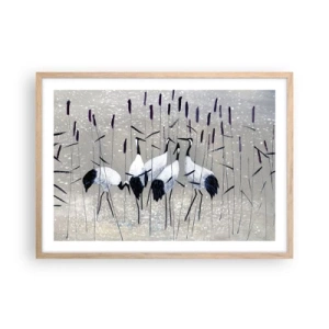 Affiche dans un chêne clair - Poster - Parmi les siens - 70x50 cm