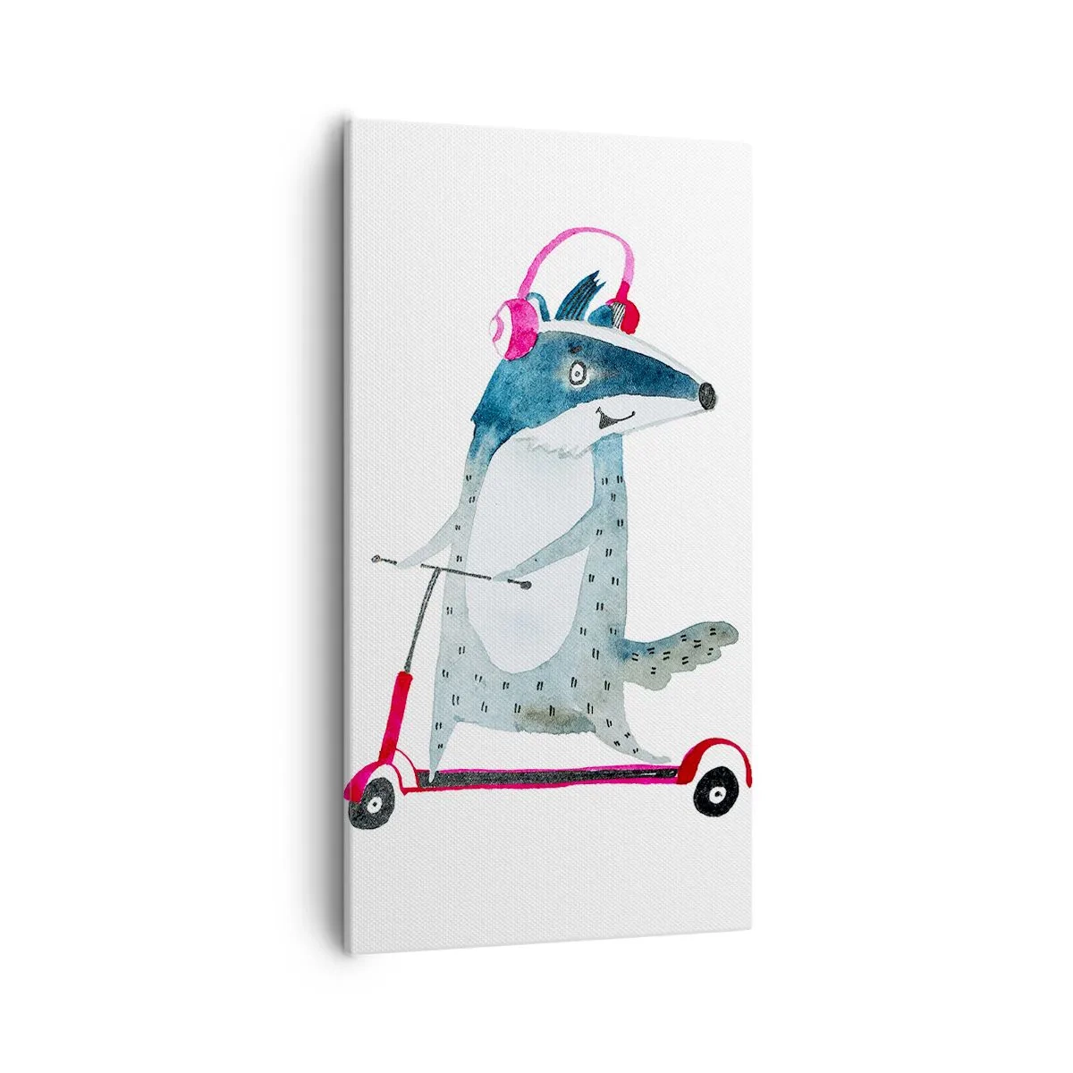 Impression sur toile - Image sur toile - La joie du blaireau - 55x100 cm