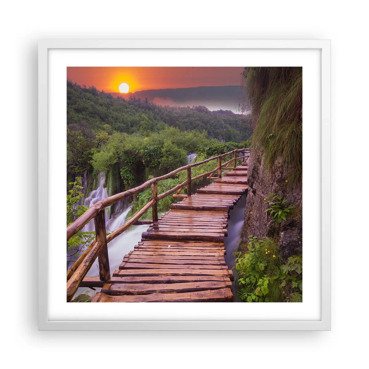 Affiche dans un cadre blanc - Poster - La beauté au-delà de la croyance - 50x50 cm