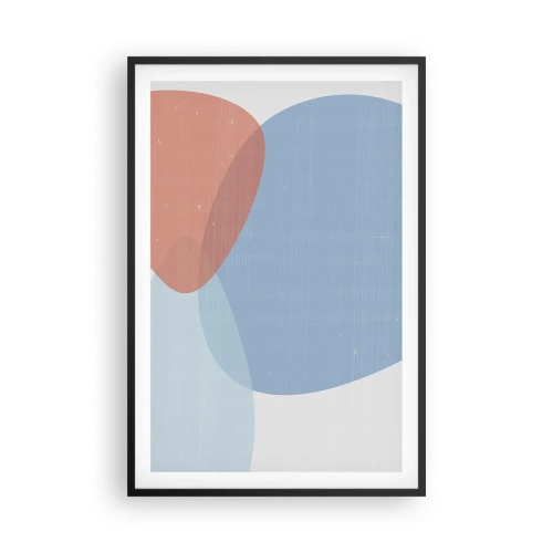 Affiche dans un cadre noir - Poster - Relations pastel - 61x91 cm