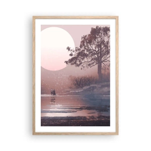 Affiche dans un chêne clair - Poster - Merveilles de la nuit - 50x70 cm