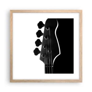 Affiche dans un chêne clair - Poster - Silence de roche - 40x40 cm