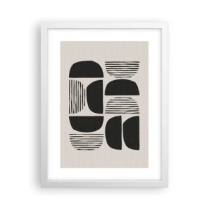 Affiche dans un cadre blanc - Poster - Offres sans enthousiasme - 30x40 cm