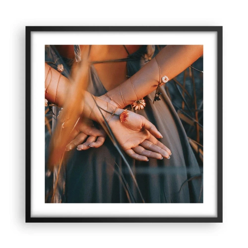 Affiche dans un cadre noir - Poster - Liée à la nature - 50x50 cm