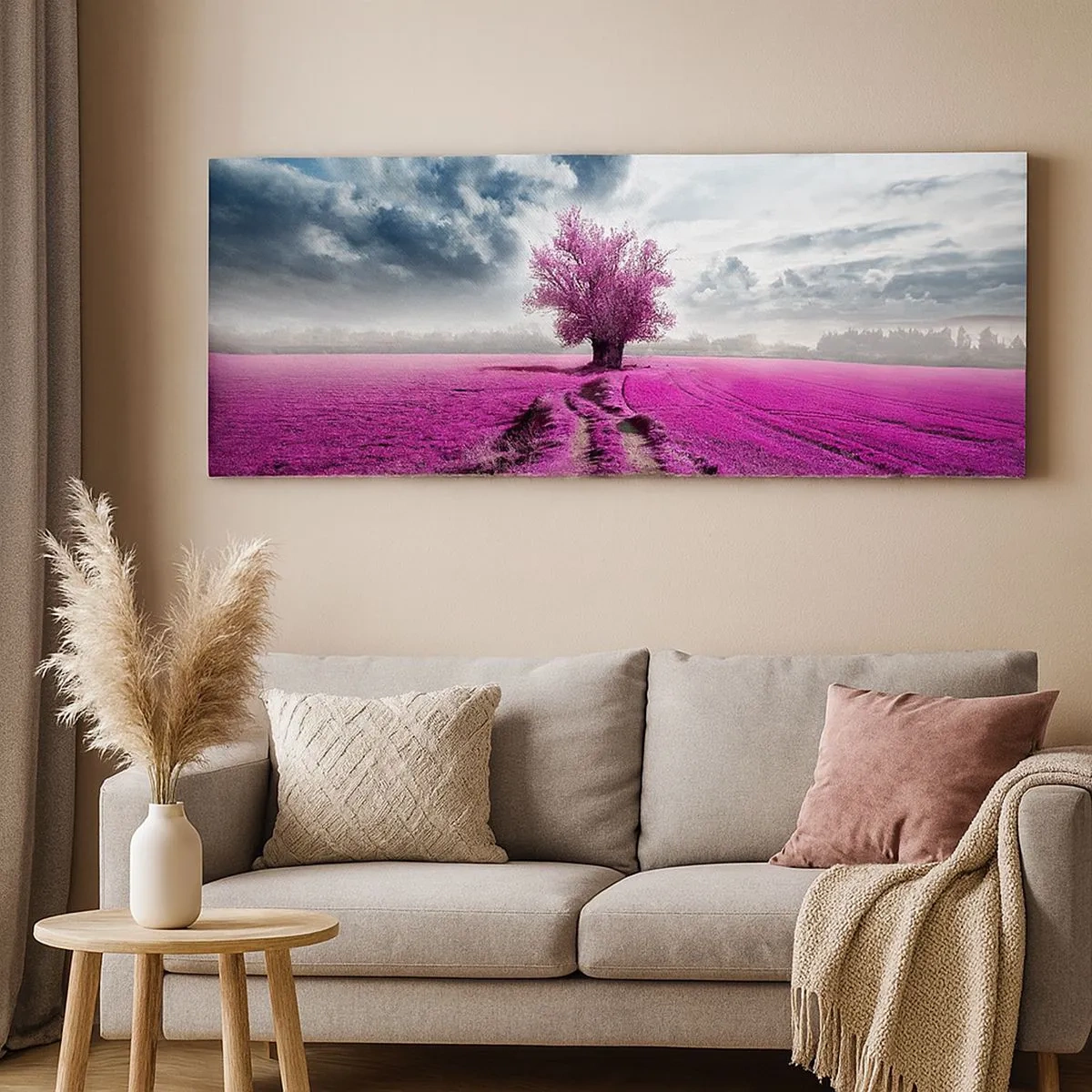 Impression sur toile - Image sur toile - Lande - nature sauvage - 100x40 cm
