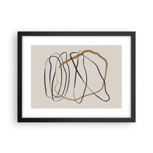 Affiche dans un cadre noir - Poster - Composition – danse en boucle - 40x30 cm