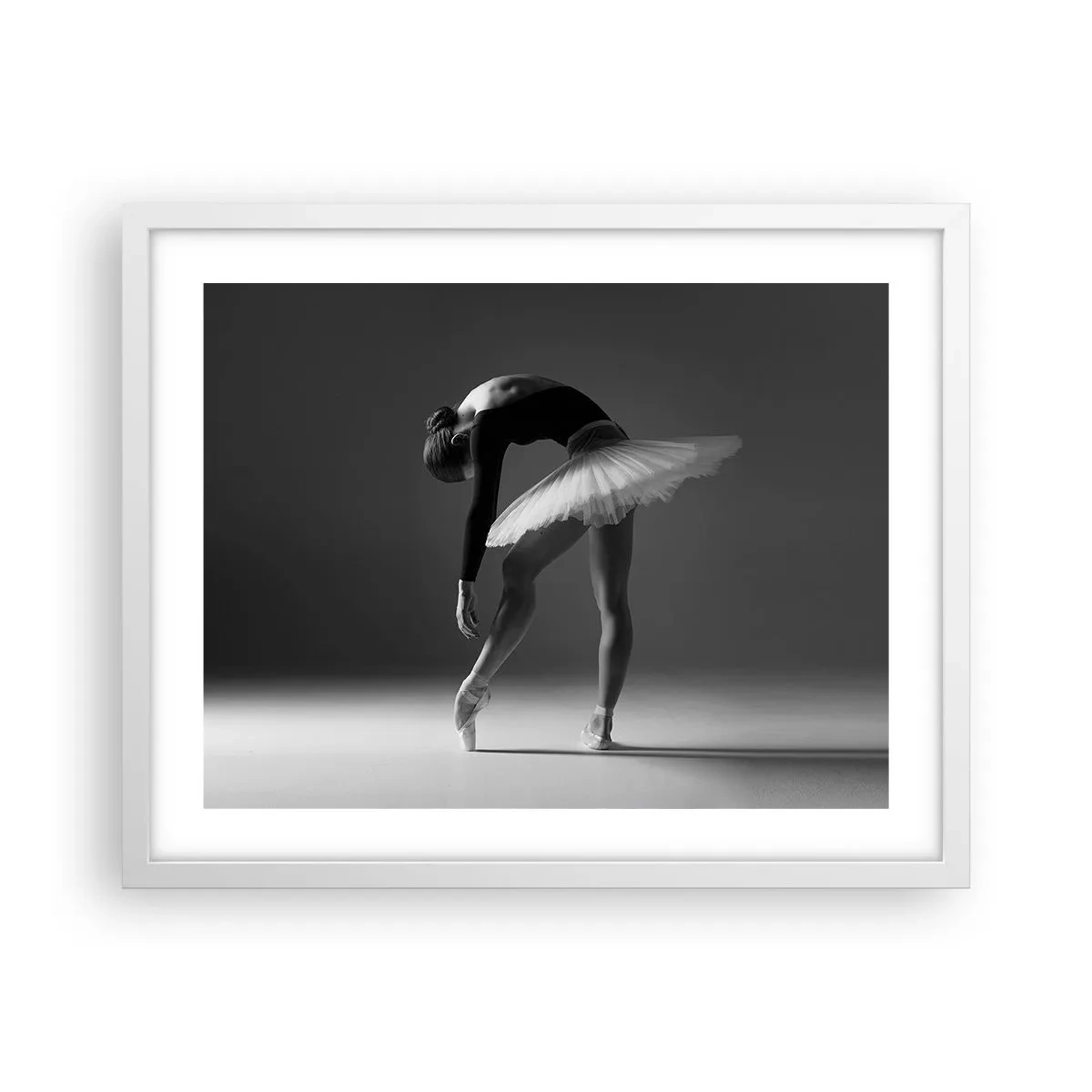 Affiche dans un cadre blanc - Poster - Belle ballerine - 50x40 cm