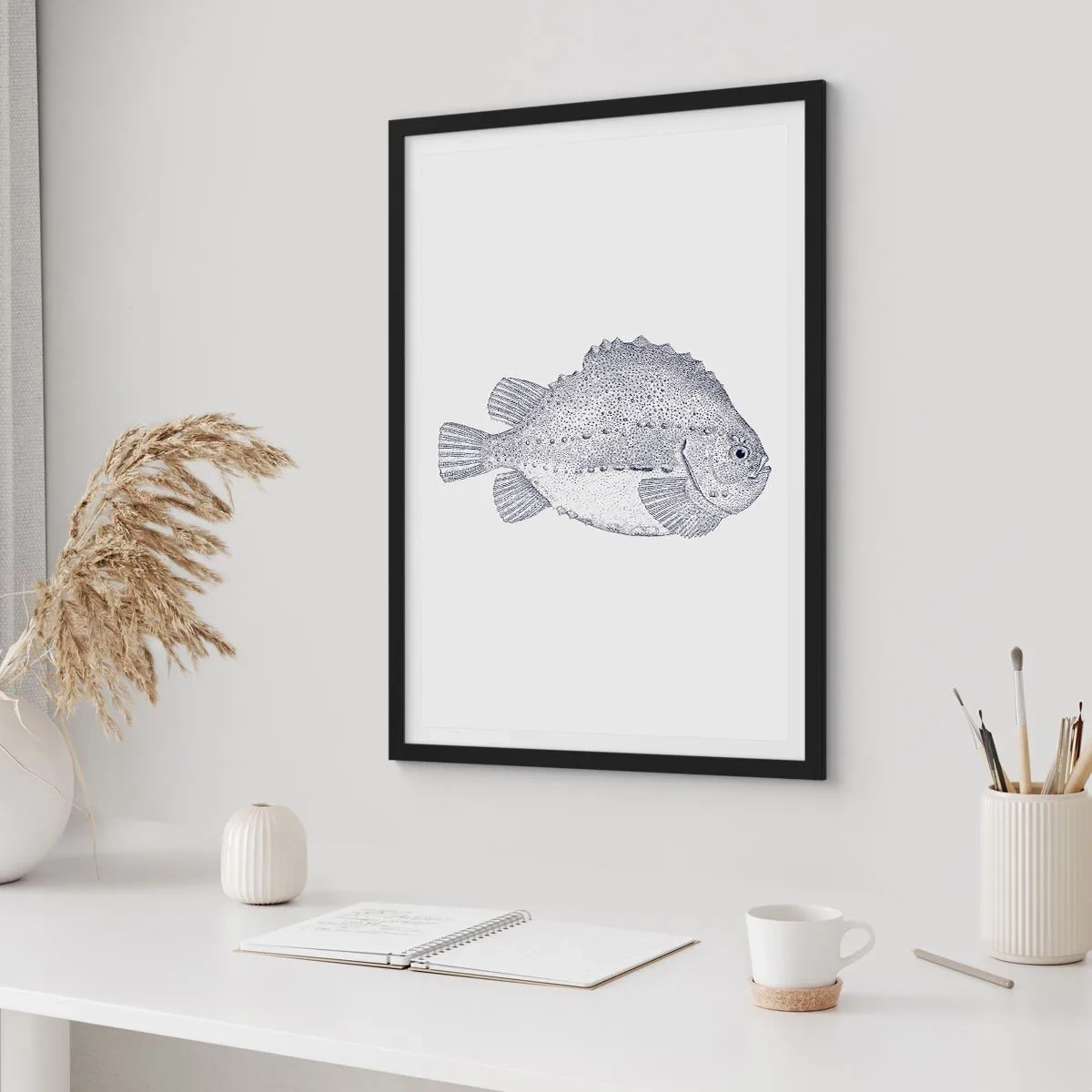 Affiche dans un cadre noir - Poster - Pour l'album du naturaliste - 30x40 cm