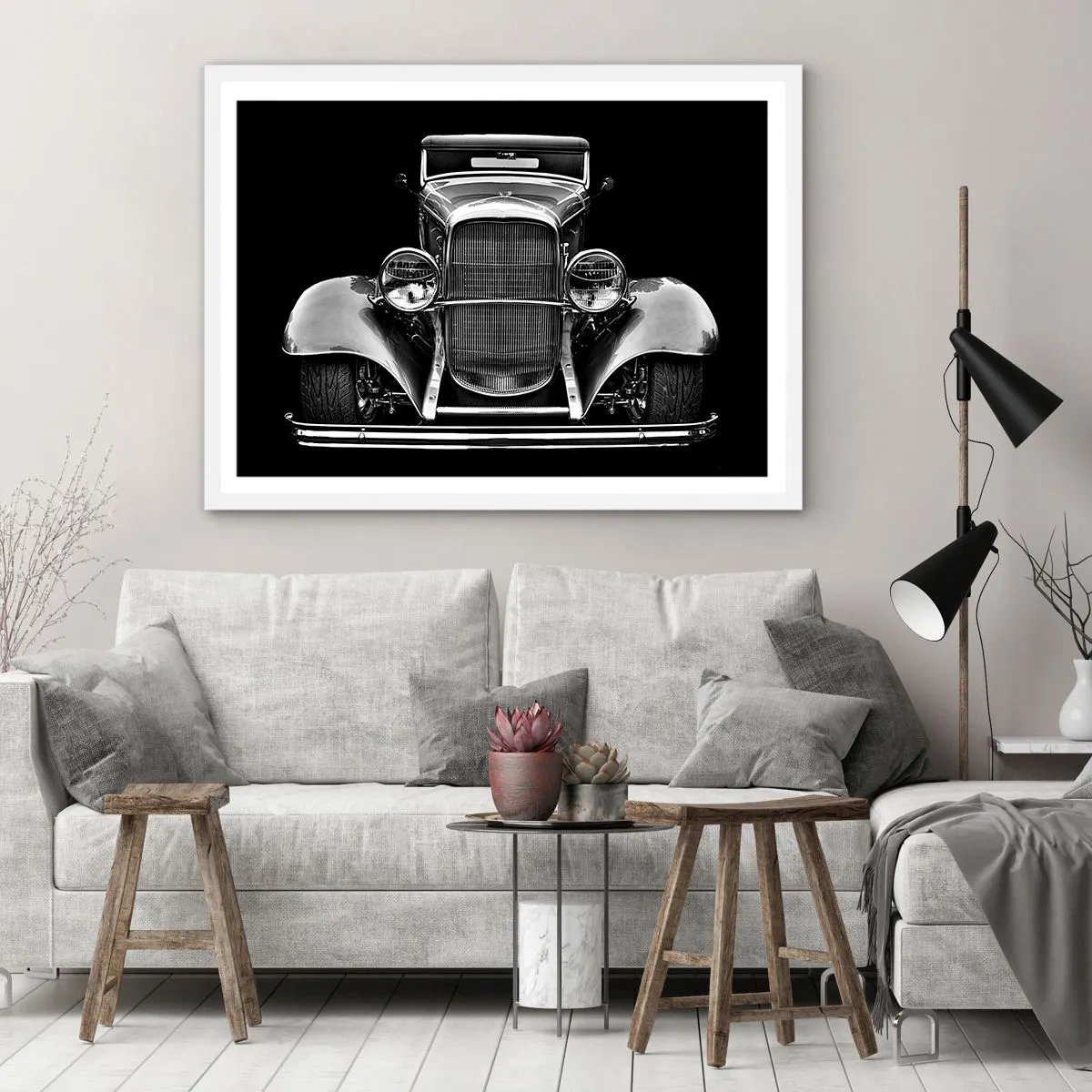 Affiche dans un cadre blanc - Poster - Un vrai gentleman - 100x70 cm