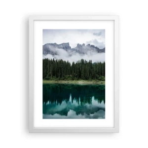 Affiche dans un cadre blanc - Poster - Chut, chut, ne réveillons pas l'eau qui dort - 30x40 cm