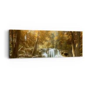 Impression sur toile - Image sur toile - Cascade du parc - 90x30 cm