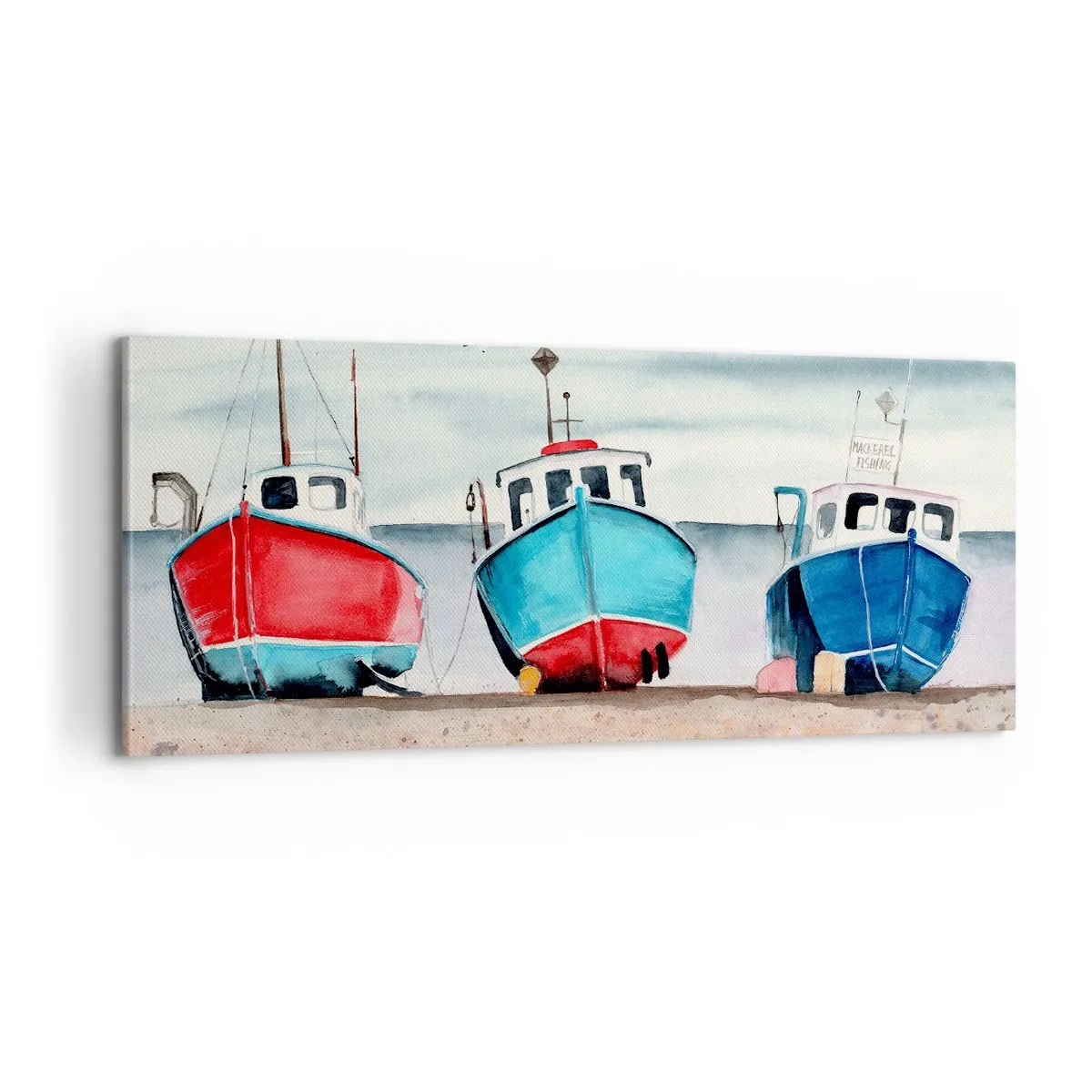 Impression sur toile - Image sur toile - Prêt pour la pêche - 100x40 cm