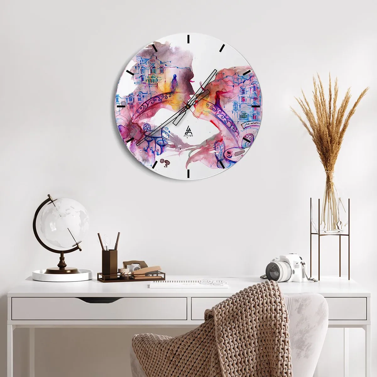 Horloge murale - Pendule murale - Le pont secret des soupirs - 40x40 cm