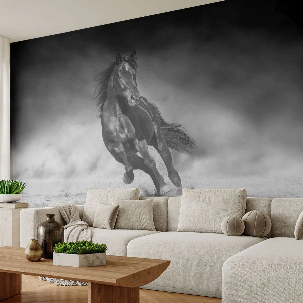 Papier Peint Photo Premium Sand - Digne de l'émir lui-même - Cheval, Animaux, Nature - 350x256 cm