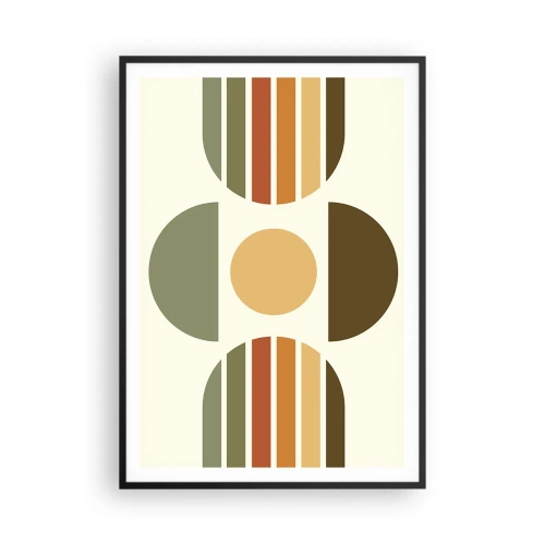 Affiche dans un cadre noir - Poster - Dans les coulaurs de la terre - 70x100 cm