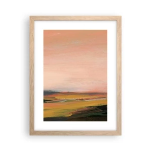 Affiche dans un chêne clair - Poster - Dans les tons de roses - 30x40 cm