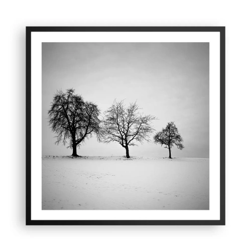 Affiche dans un cadre noir - Poster - A quoi rêvent-ils? - 60x60 cm
