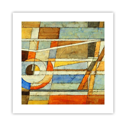 Affiche - Poster - Cubisme sur le chantier - 40x40 cm