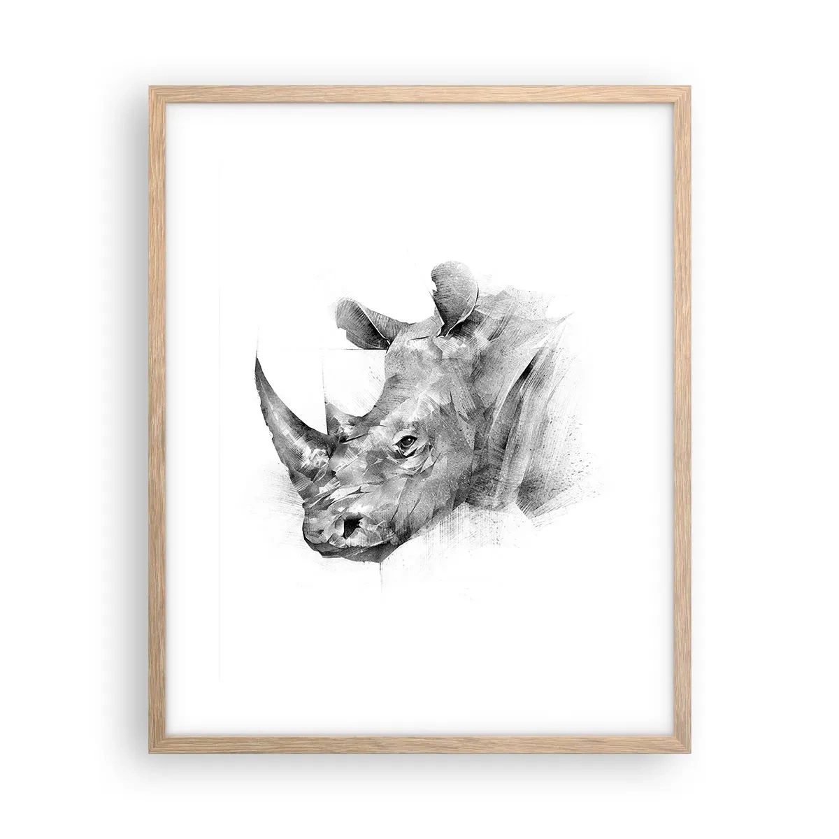 Affiche dans un chêne clair - Poster - Potrait africain - 40x50 cm