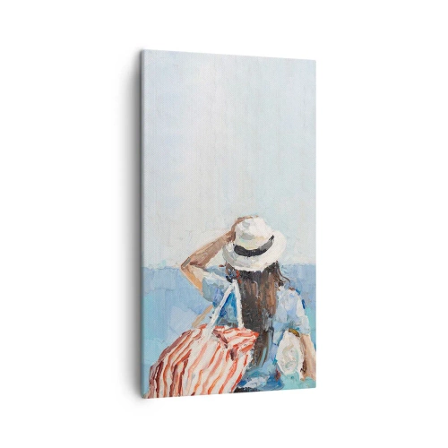 Impression sur toile - Image sur toile - Bienvenue à vos vacances - 45x80 cm