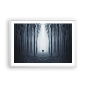 Affiche dans un cadre blanc - Poster - Tout est simple et clair - 70x50 cm