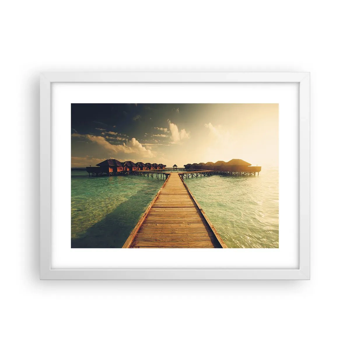 Affiche dans un cadre blanc - Poster - Invitation chaleureuse - 40x30 cm