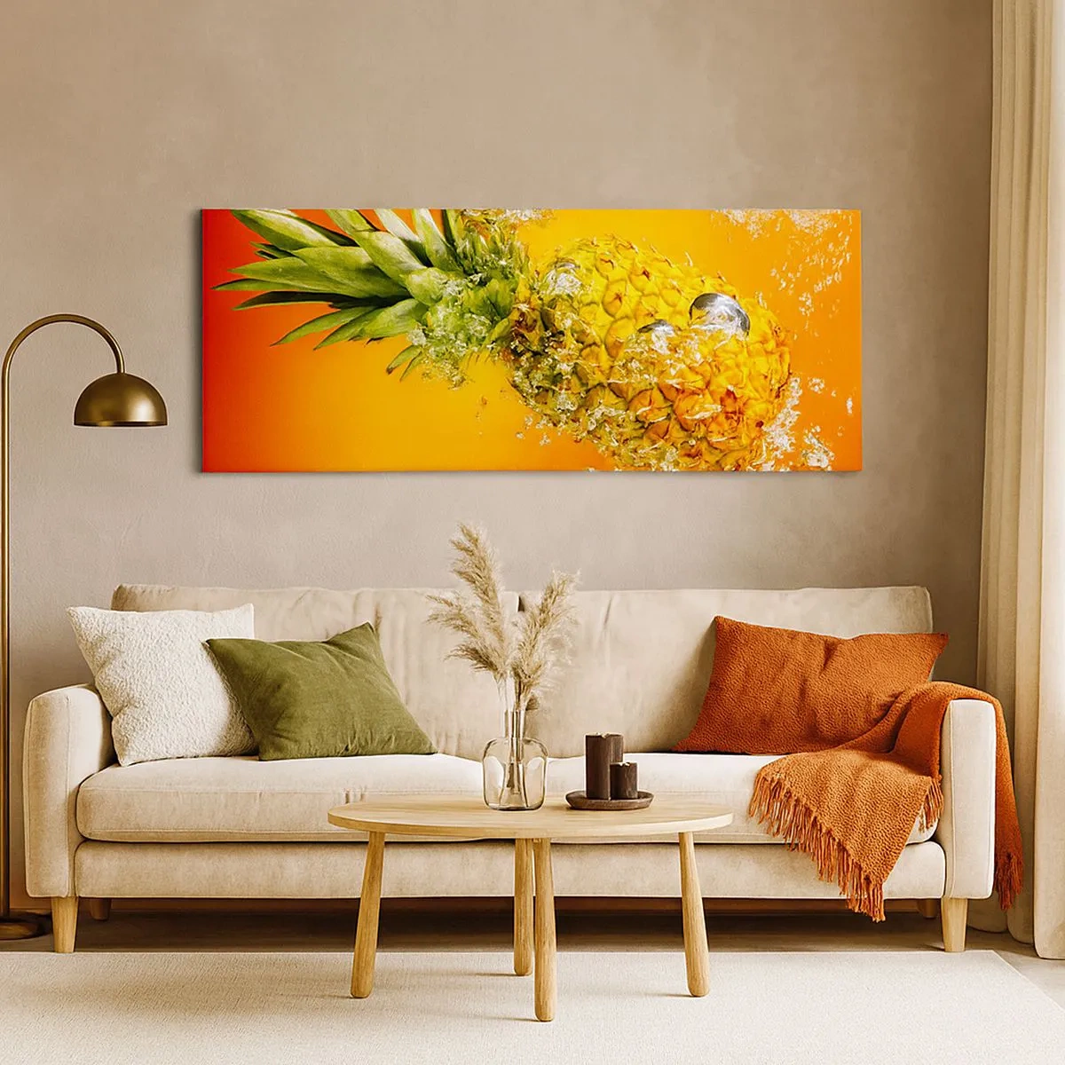 Impression sur toile - Image sur toile - Fraîcheur juteuse tropicale - 100x40 cm