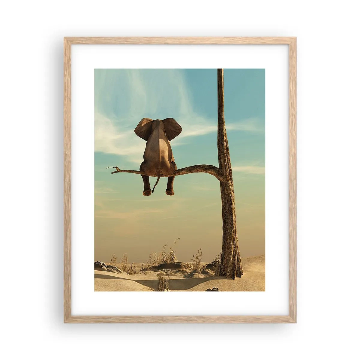 Affiche dans un chêne clair - Poster - Nouveau point de vue - 40x50 cm