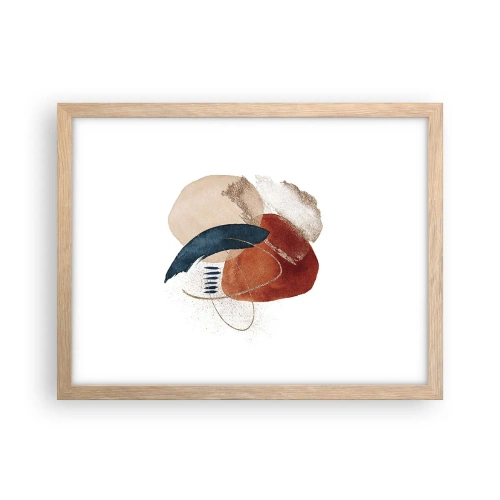 Affiche dans un chêne clair - Poster - Composition ovale - 40x30 cm