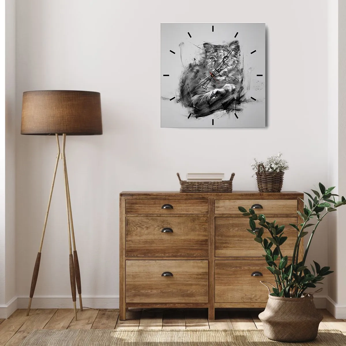 Horloge murale - Pendule murale - Oui, j'écoute attentivement - 30x30 cm